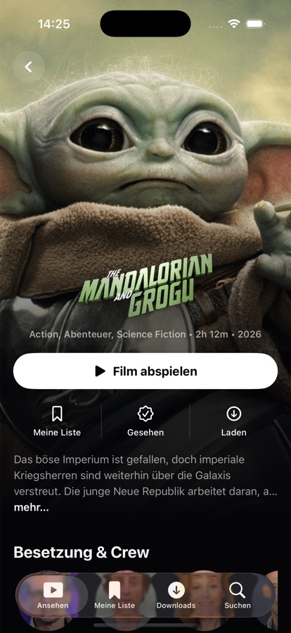 Filme und Serien auf dem iPhone