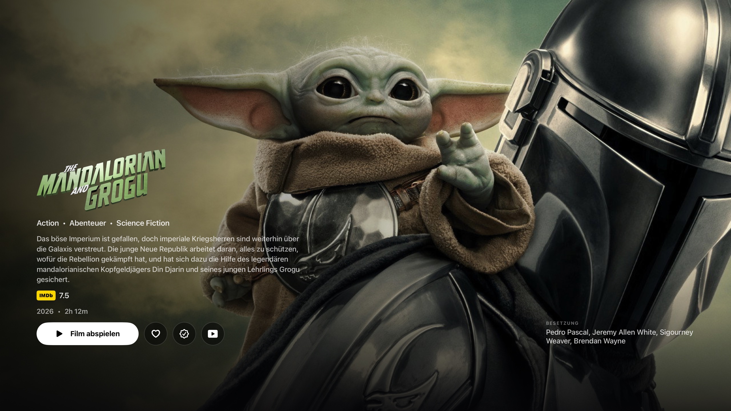 Filmdetails auf Apple TV