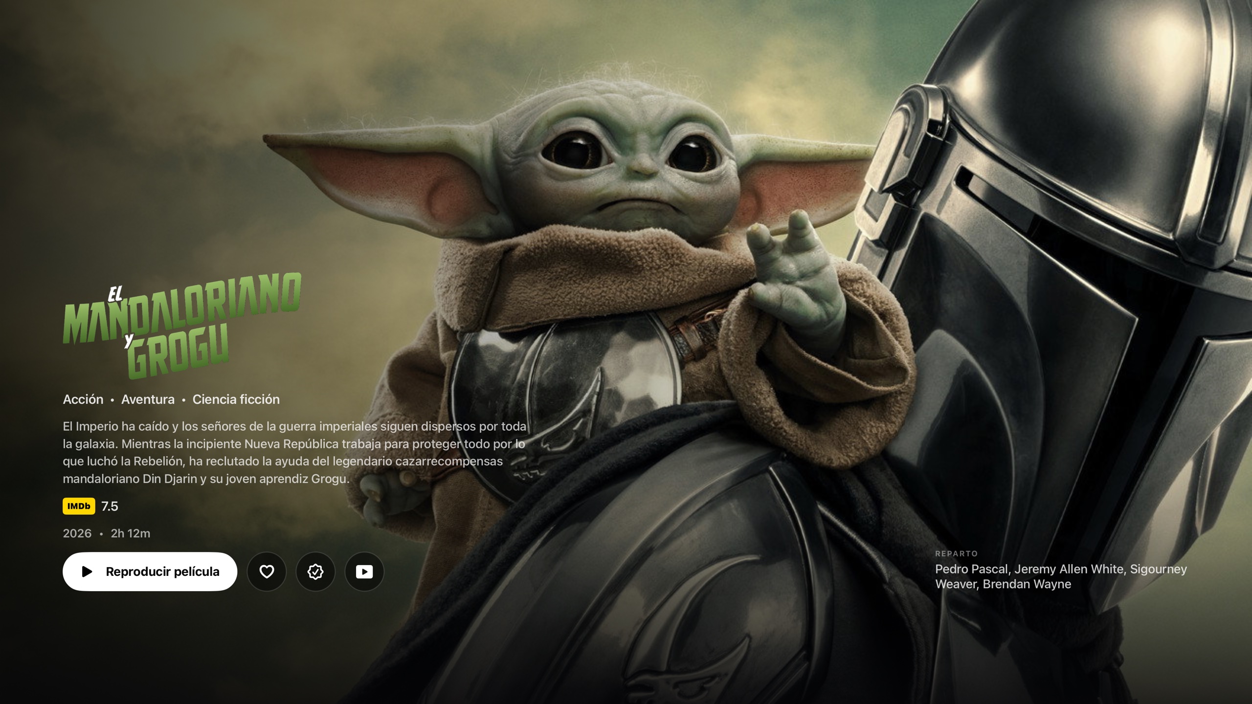 Detalles de la película en Apple TV